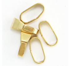 Stainless Steel Gold Pvd Bail Jewelry Part 24pcs